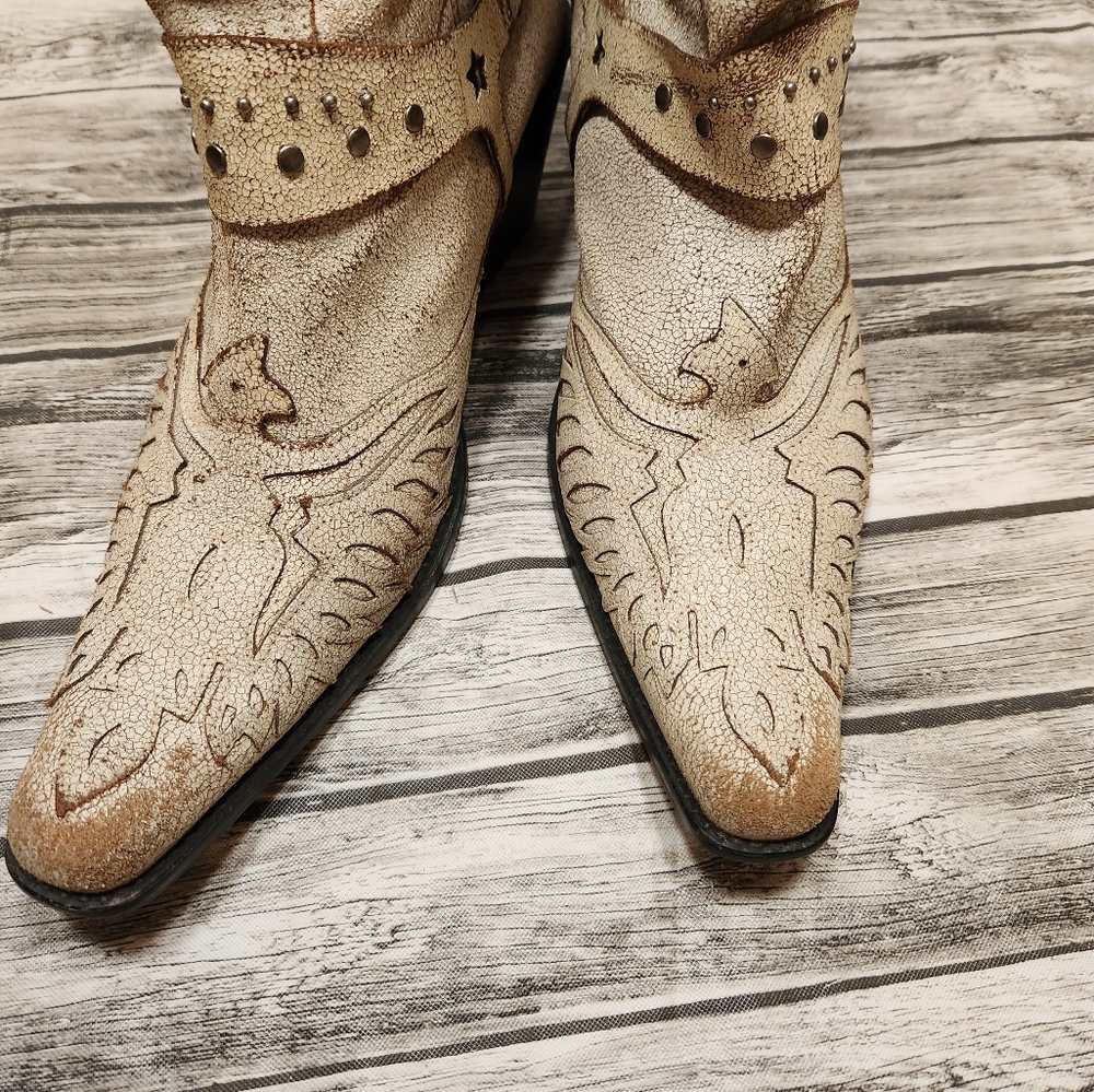 Mia Rhinestone Crinkle boots - Picture 3 of 11